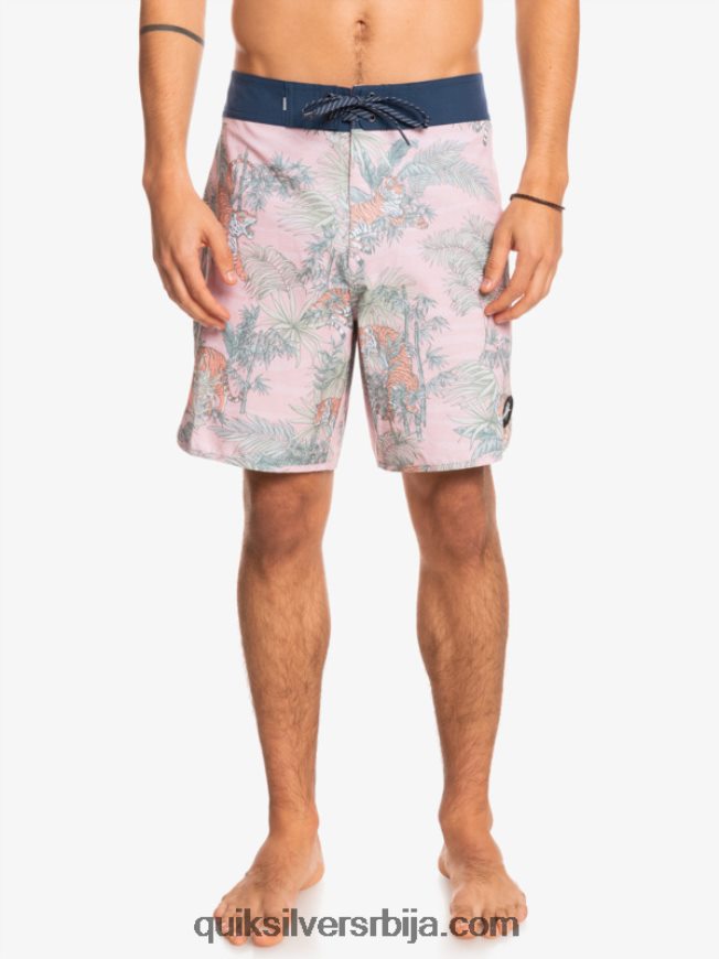 мушкарци Quiksilver хемпстретцх сцаллоп 19 боардсхортс г-земља застрта ружа Z824VN1744