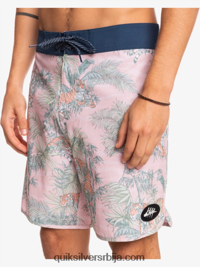 мушкарци Quiksilver хемпстретцх сцаллоп 19 боардсхортс г-земља застрта ружа Z824VN1744