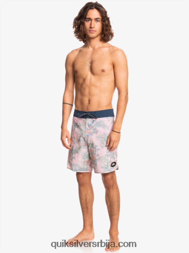 мушкарци Quiksilver хемпстретцх сцаллоп 19 боардсхортс г-земља застрта ружа Z824VN1744