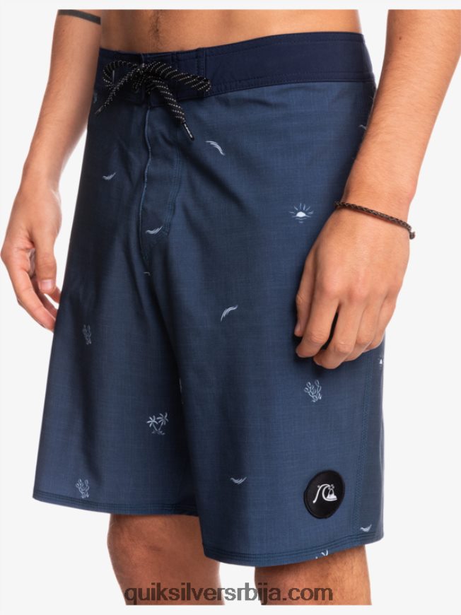 мушкарци Quiksilver сурфсилк размакнуо 19 боардсхортс инсигниа блуе Z824VN1811