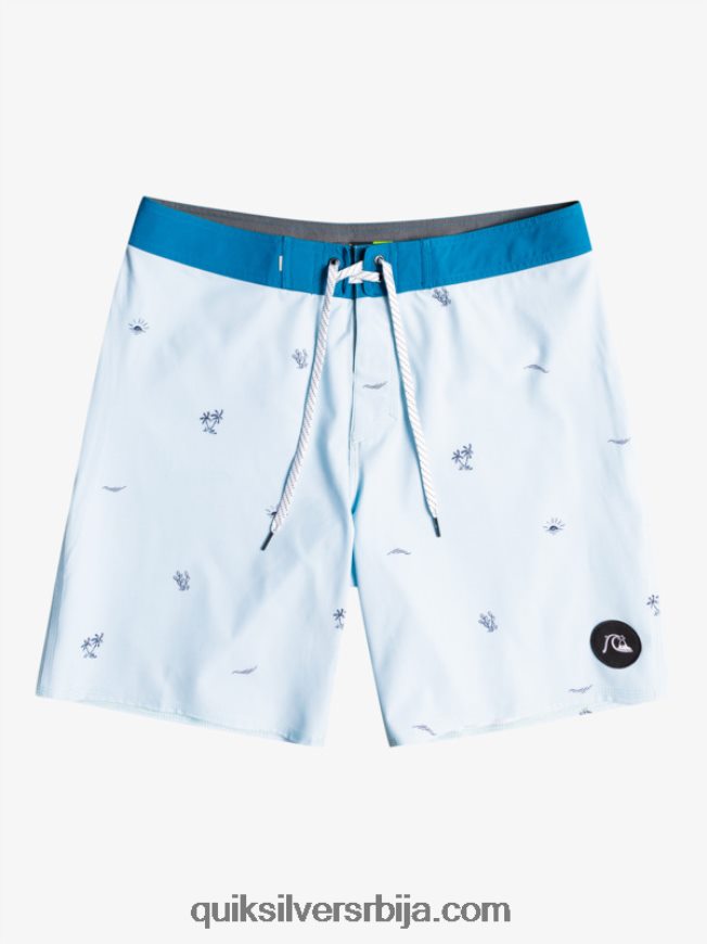 мушкарци Quiksilver сурфсилк размакнуо 19 боардсхортс плаво сиво Z824VN1812
