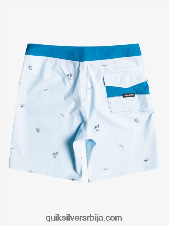 мушкарци Quiksilver сурфсилк размакнуо 19 боардсхортс плаво сиво Z824VN1812