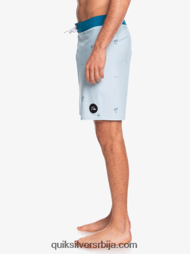 мушкарци Quiksilver сурфсилк размакнуо 19 боардсхортс плаво сиво Z824VN1812