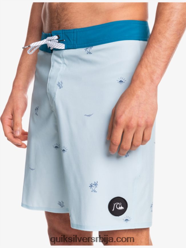 мушкарци Quiksilver сурфсилк размакнуо 19 боардсхортс плаво сиво Z824VN1812