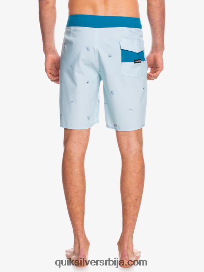 мушкарци Quiksilver сурфсилк размакнуо 19 боардсхортс плаво сиво Z824VN1812