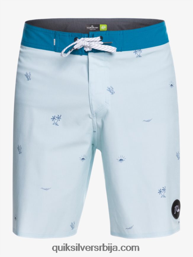 мушкарци Quiksilver сурфсилк размакнуо 19 боардсхортс плаво сиво Z824VN1812