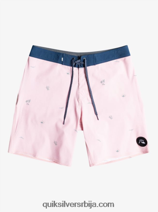 мушкарци Quiksilver сурфсилк размакнуо 19 боардсхортс застрта ружа Z824VN1813