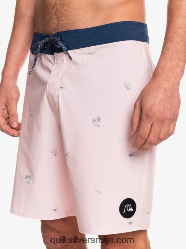 мушкарци Quiksilver сурфсилк размакнуо 19 боардсхортс застрта ружа Z824VN1813