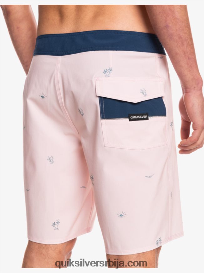 мушкарци Quiksilver сурфсилк размакнуо 19 боардсхортс застрта ружа Z824VN1813