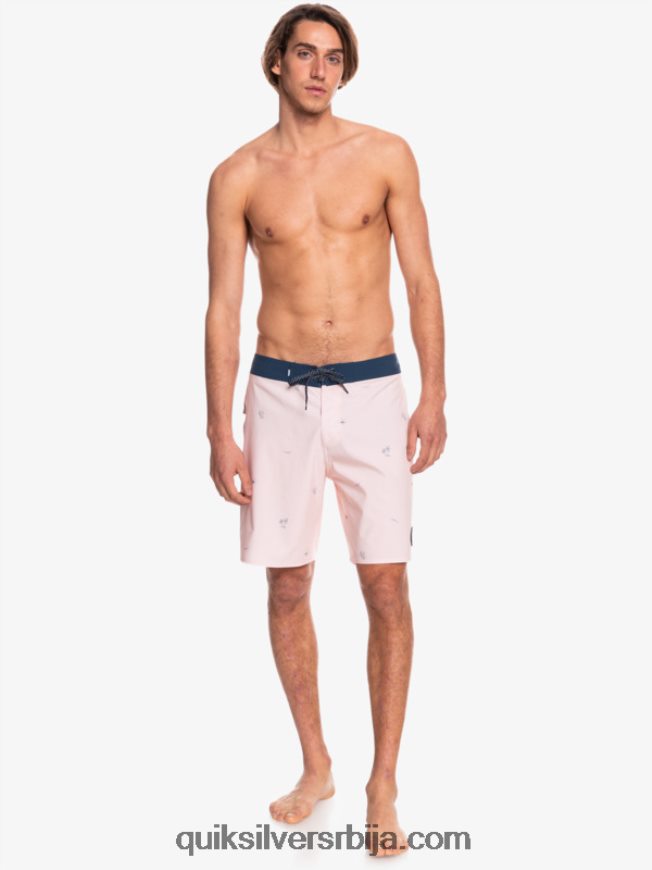 мушкарци Quiksilver сурфсилк размакнуо 19 боардсхортс застрта ружа Z824VN1813