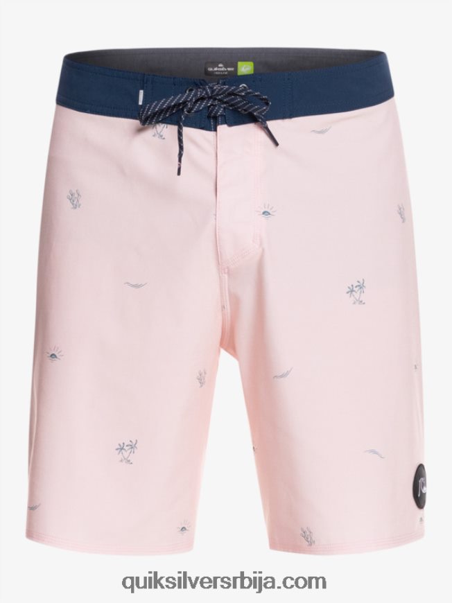 мушкарци Quiksilver сурфсилк размакнуо 19 боардсхортс застрта ружа Z824VN1813
