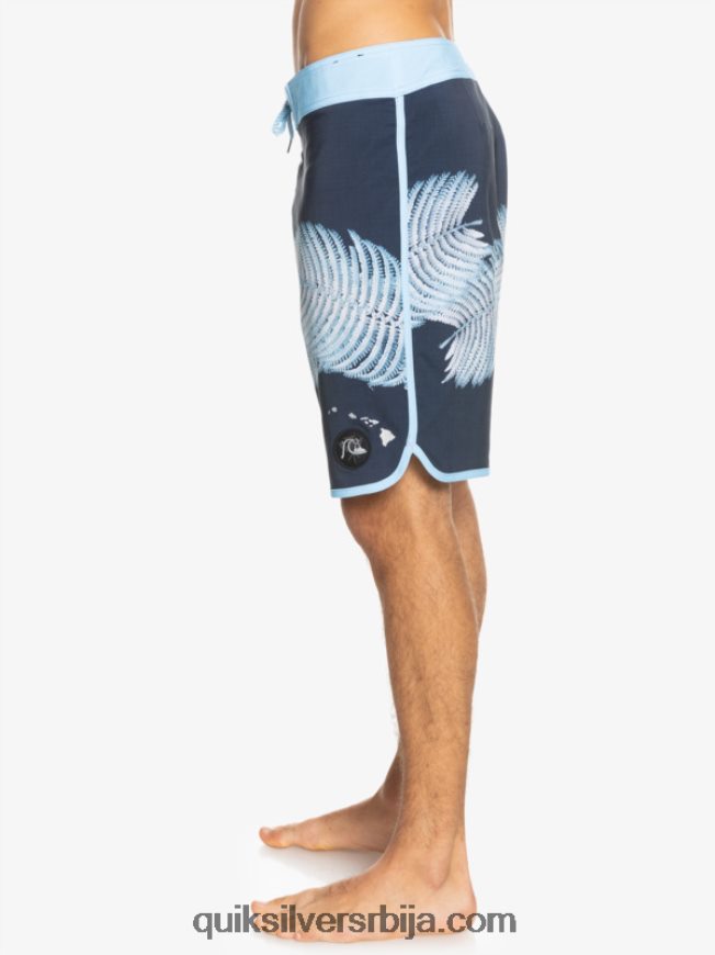 мушкарци Quiksilver сурфсилк хаваии сцаллоп 19 боардсхортс морнарски сако Z824VN1880