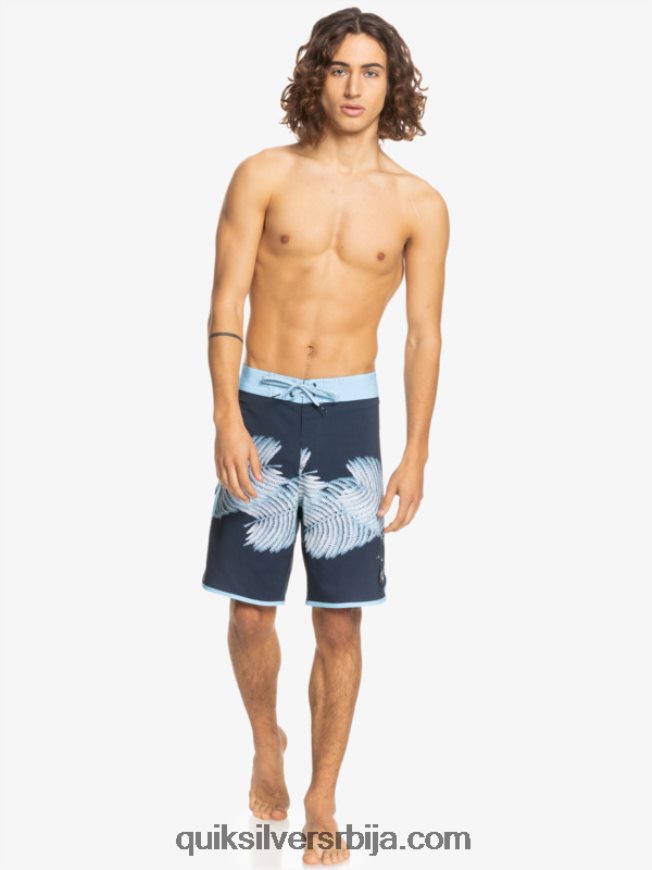 мушкарци Quiksilver сурфсилк хаваии сцаллоп 19 боардсхортс морнарски сако Z824VN1880