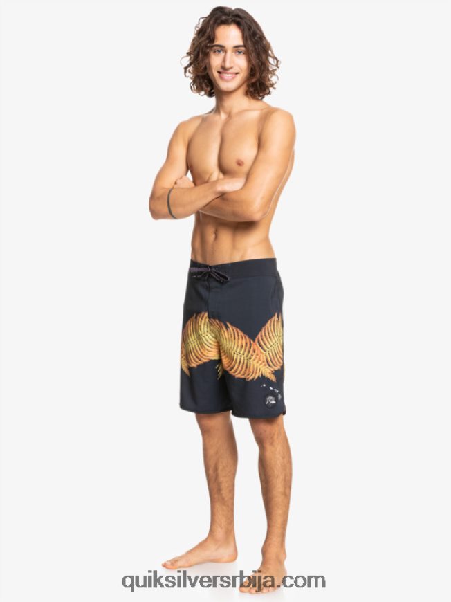 мушкарци Quiksilver сурфсилк хаваии сцаллоп 19 боардсхортс црн Z824VN1881