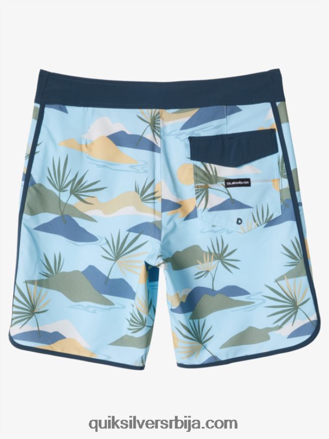 мушкарци Quiksilver сурфсилк сцаллоп 19 боардсхортс небеско плаветнило Z824VN218