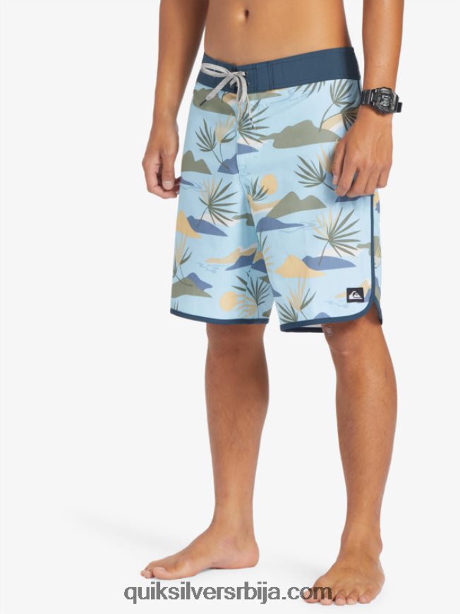 мушкарци Quiksilver сурфсилк сцаллоп 19 боардсхортс небеско плаветнило Z824VN218
