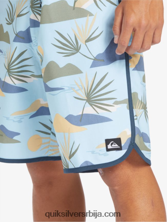 мушкарци Quiksilver сурфсилк сцаллоп 19 боардсхортс небеско плаветнило Z824VN218
