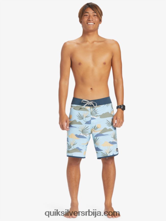 мушкарци Quiksilver сурфсилк сцаллоп 19 боардсхортс небеско плаветнило Z824VN218