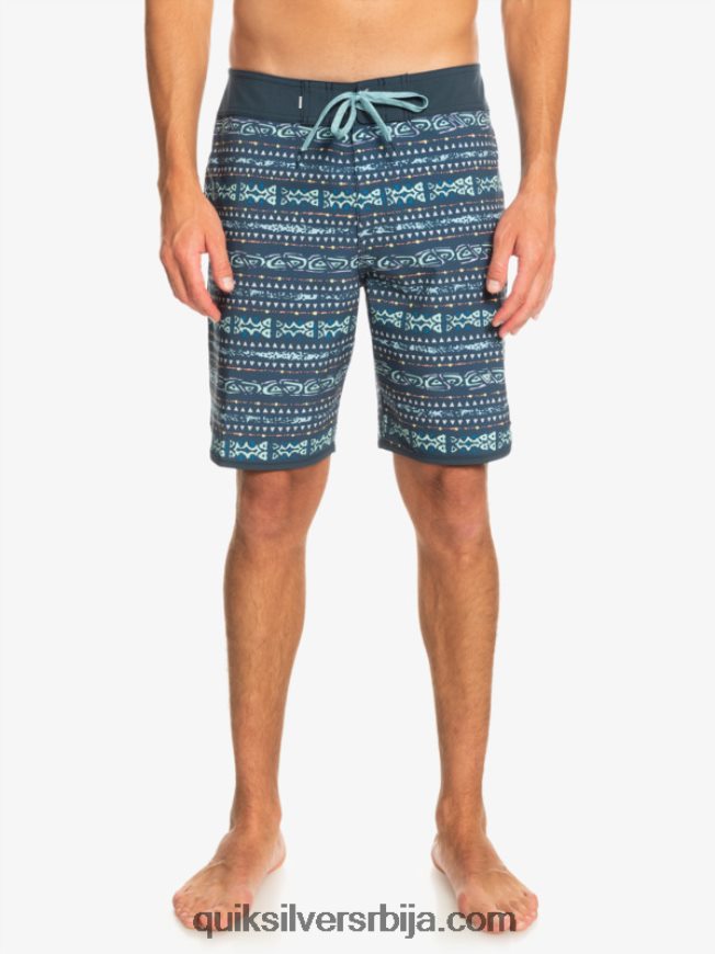 мушкарци Quiksilver сурфсилк сцаллоп 19 боардсхортс поноћна морнарица Z824VN221