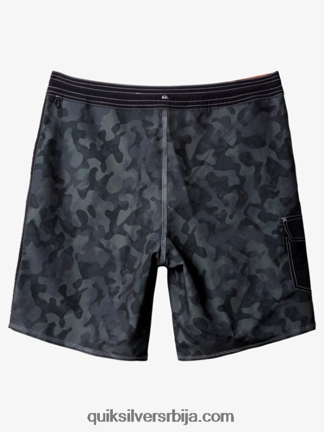 мушкарци Quiksilver ватерман тхровбацк цамо 19 боардсхортс црно враћање избледе Z824VN535