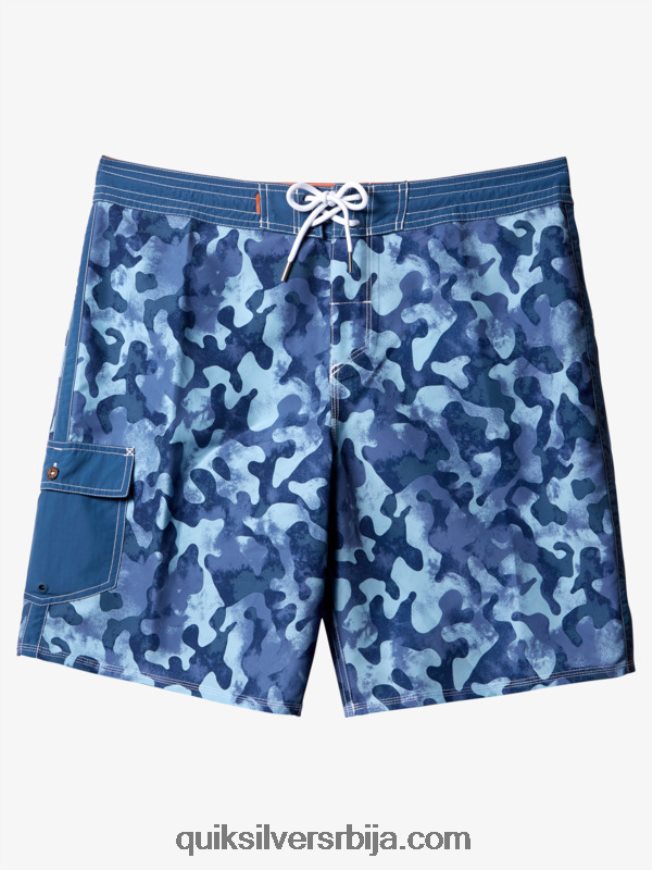 мушкарци Quiksilver ватерман тхровбацк цамо 19 боардсхортс заставник плави повратак Z824VN536