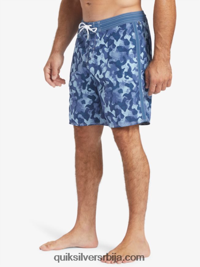 мушкарци Quiksilver ватерман тхровбацк цамо 19 боардсхортс заставник плави повратак Z824VN536