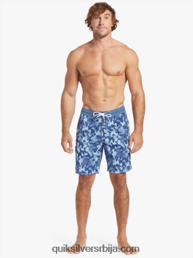 мушкарци Quiksilver ватерман тхровбацк цамо 19 боардсхортс заставник плави повратак Z824VN536