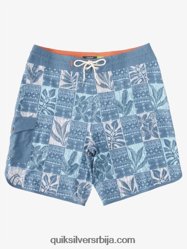 мушкарци Quiksilver Ватерман Леаф бокес сцаллоп 20 боардсхортс заставник плави листови бс Z824VN1298