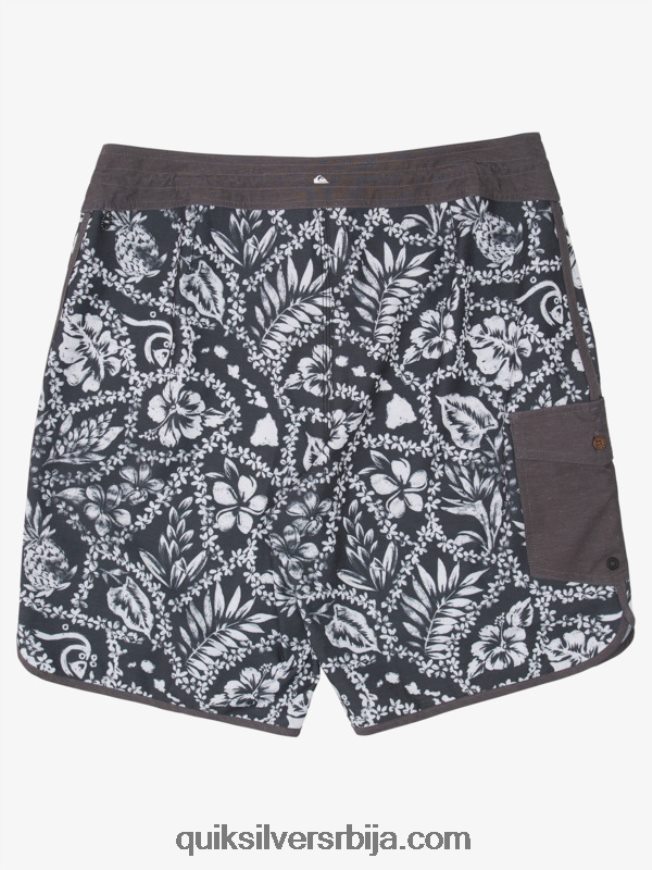 мушкарци Quiksilver ватерман долазак леи 20 сцаллоп боардсхортс црни долазак леи Z824VN1417