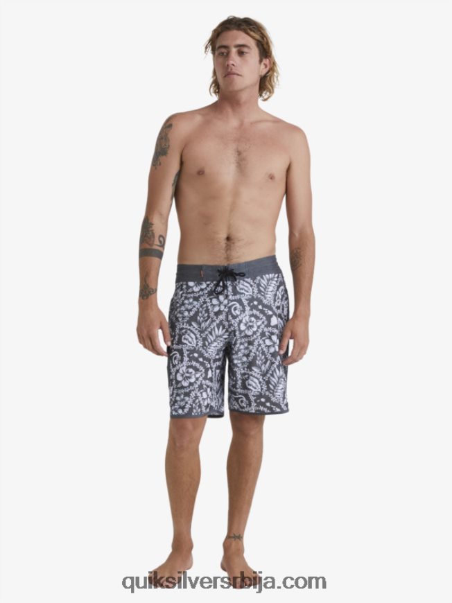 мушкарци Quiksilver ватерман долазак леи 20 сцаллоп боардсхортс црни долазак леи Z824VN1417