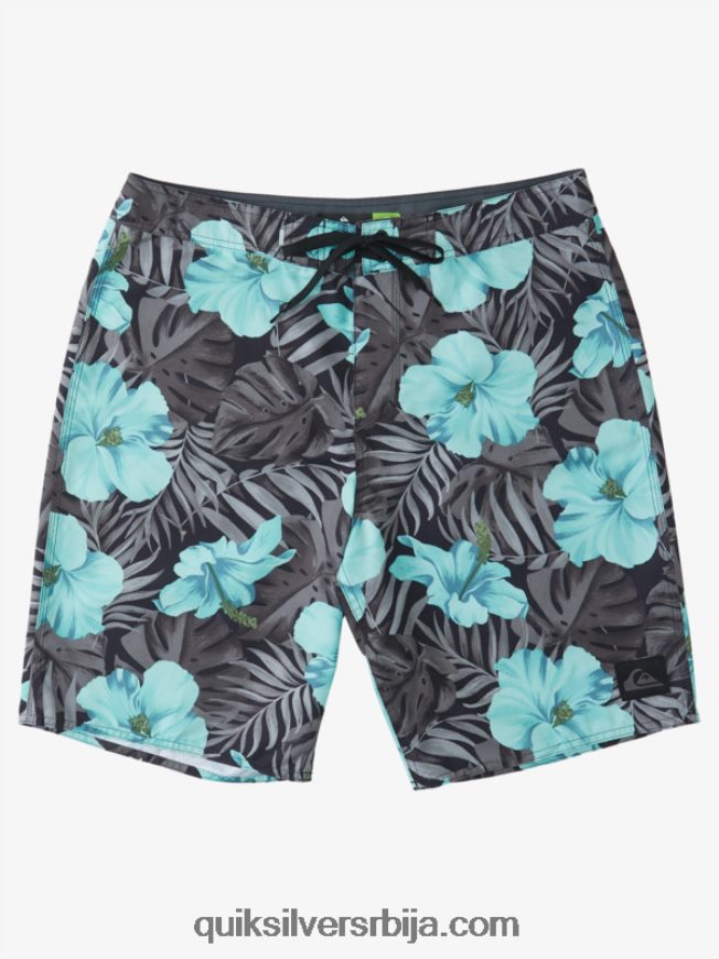 мушкарци Quiksilver свакодневне класичне цветне 20 боардсхортс црни д цвјетни Z824VN1683
