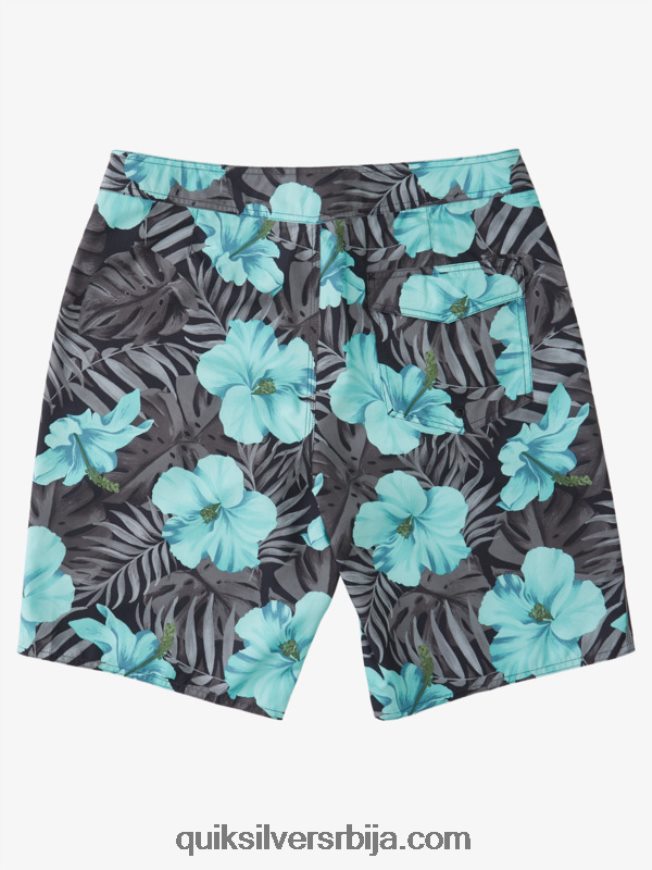 мушкарци Quiksilver свакодневне класичне цветне 20 боардсхортс црни д цвјетни Z824VN1683