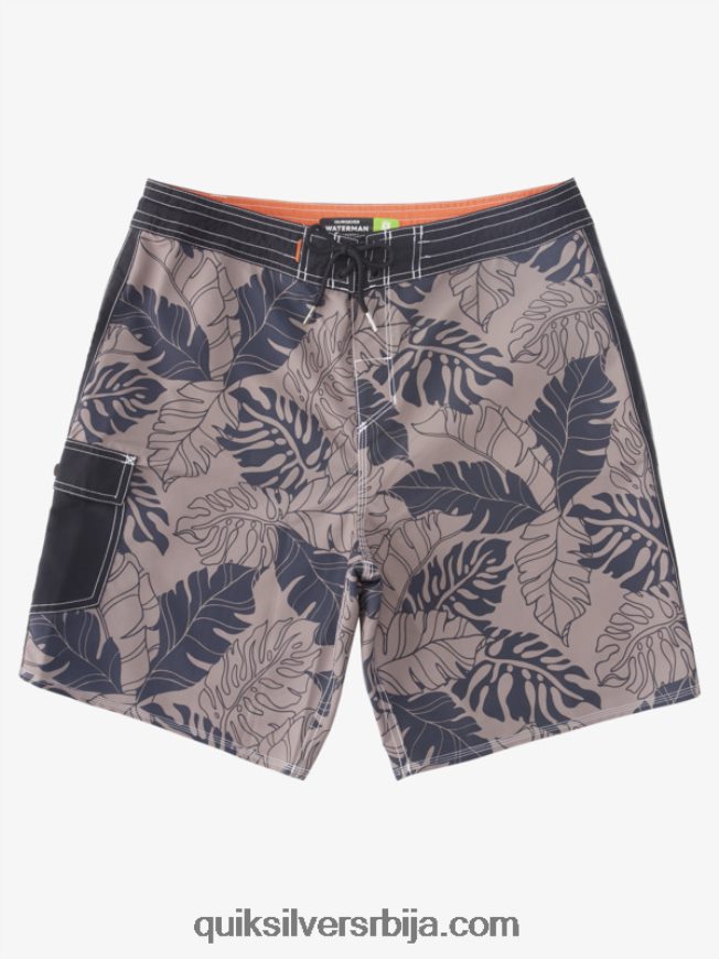 мушкарци Quiksilver ватерман тхровбацк принт 2 19 боардсхортс црно враћање Z824VN848