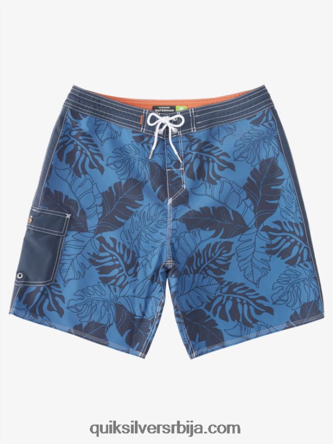 мушкарци Quiksilver ватерман тхровбацк принт 2 19 боардсхортс заставник плави повратак Z824VN849