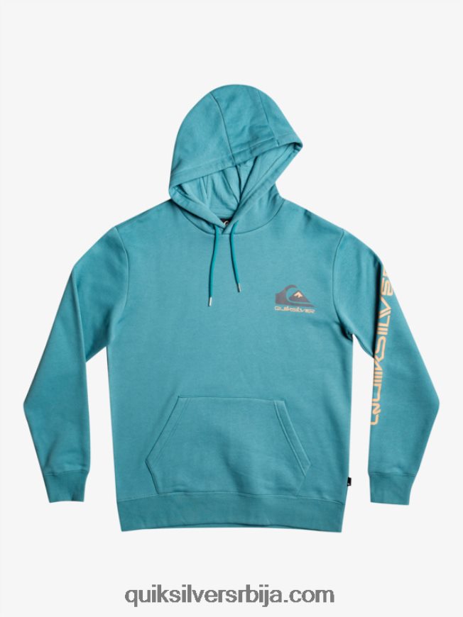 мушкарци Quiksilver омни лого пуловер од флиса са капуљачом бриттани блуе Z824VN1030