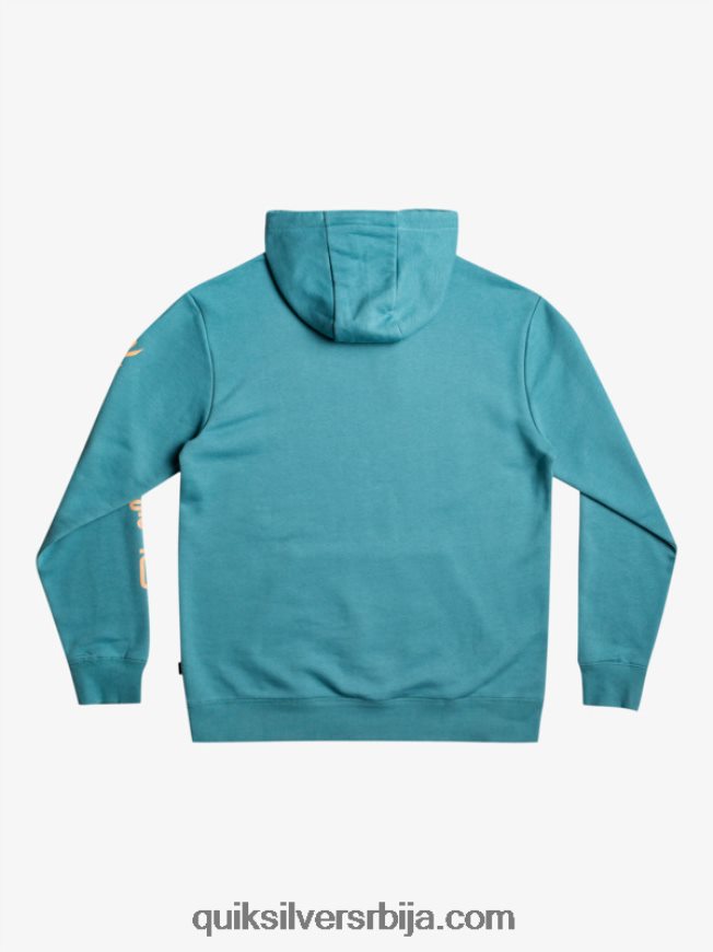 мушкарци Quiksilver омни лого пуловер од флиса са капуљачом бриттани блуе Z824VN1030