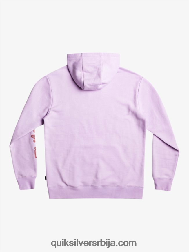мушкарци Quiksilver омни лого пуловер од флиса са капуљачом пастелно лила Z824VN1031