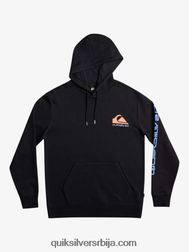 мушкарци Quiksilver омни лого пуловер од флиса са капуљачом црн Z824VN1032