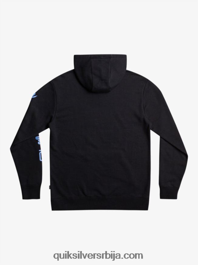 мушкарци Quiksilver омни лого пуловер од флиса са капуљачом црн Z824VN1032