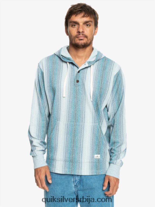 мушкарци Quiksilver баја хенлеи хоодие мароканска плава баја пруга Z824VN1098