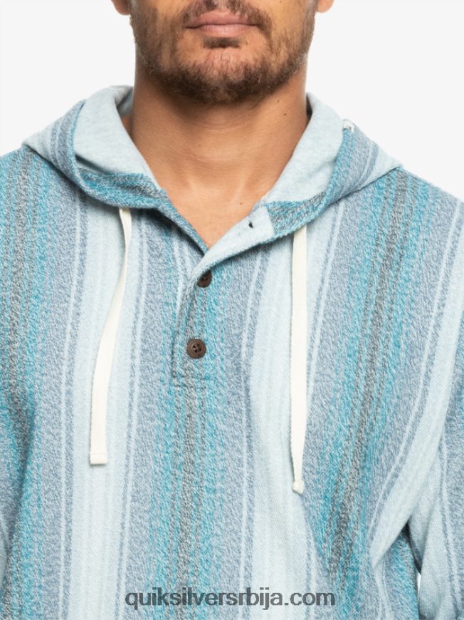мушкарци Quiksilver баја хенлеи хоодие мароканска плава баја пруга Z824VN1098