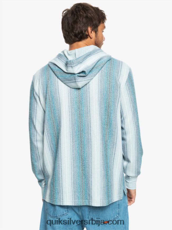 мушкарци Quiksilver баја хенлеи хоодие мароканска плава баја пруга Z824VN1098