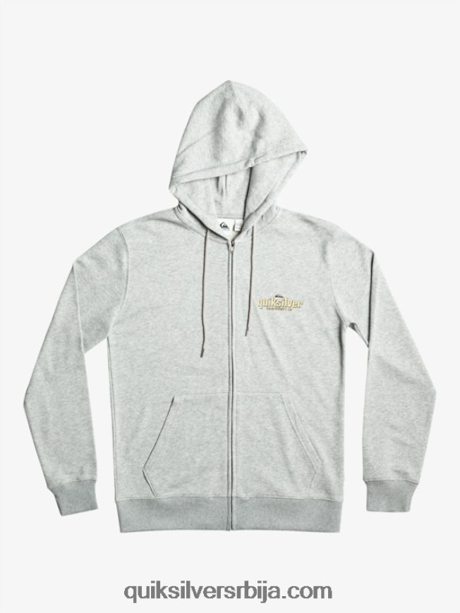 мушкарци Quiksilver речи дуксерица са рајсфершлусом светлосиви вресак Z824VN1148