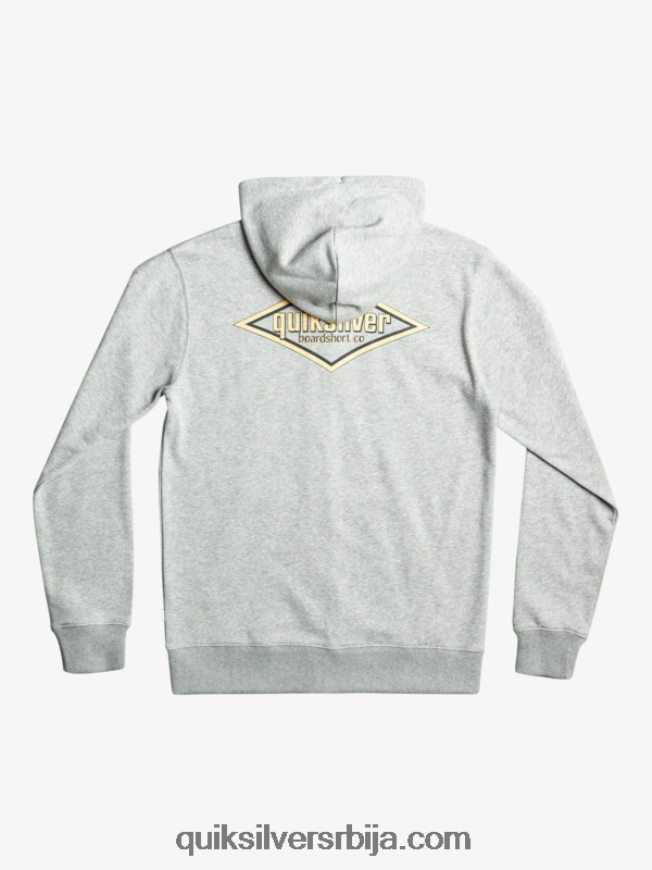мушкарци Quiksilver речи дуксерица са рајсфершлусом светлосиви вресак Z824VN1148