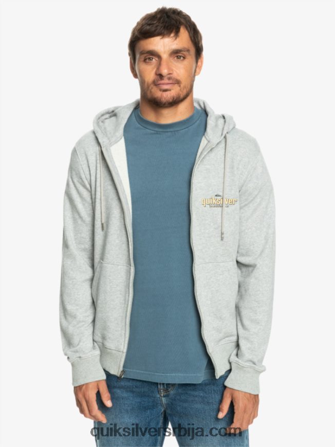 мушкарци Quiksilver речи дуксерица са рајсфершлусом светлосиви вресак Z824VN1148