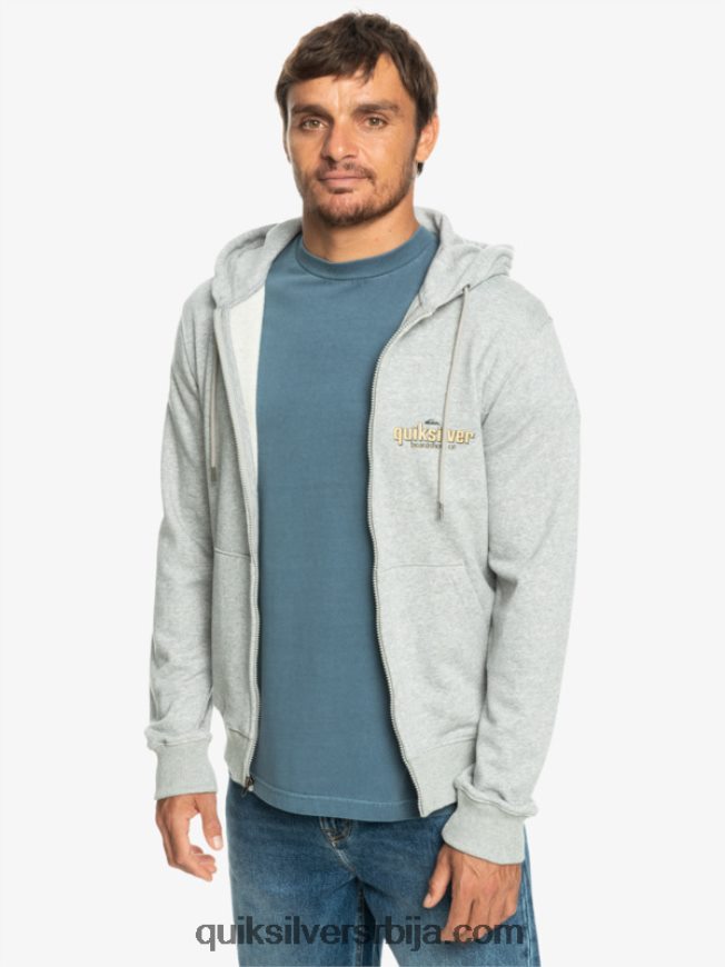мушкарци Quiksilver речи дуксерица са рајсфершлусом светлосиви вресак Z824VN1148