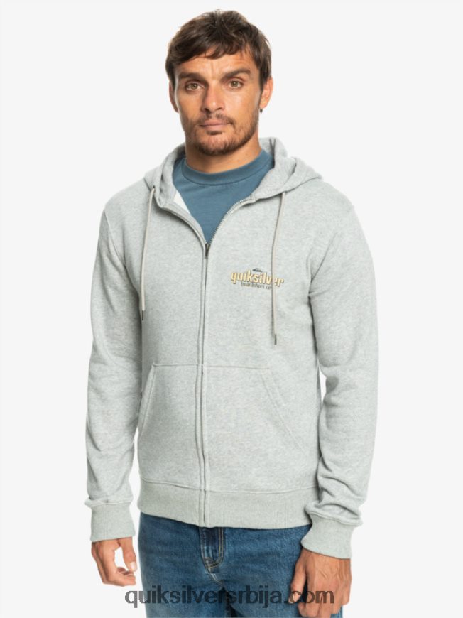 мушкарци Quiksilver речи дуксерица са рајсфершлусом светлосиви вресак Z824VN1148