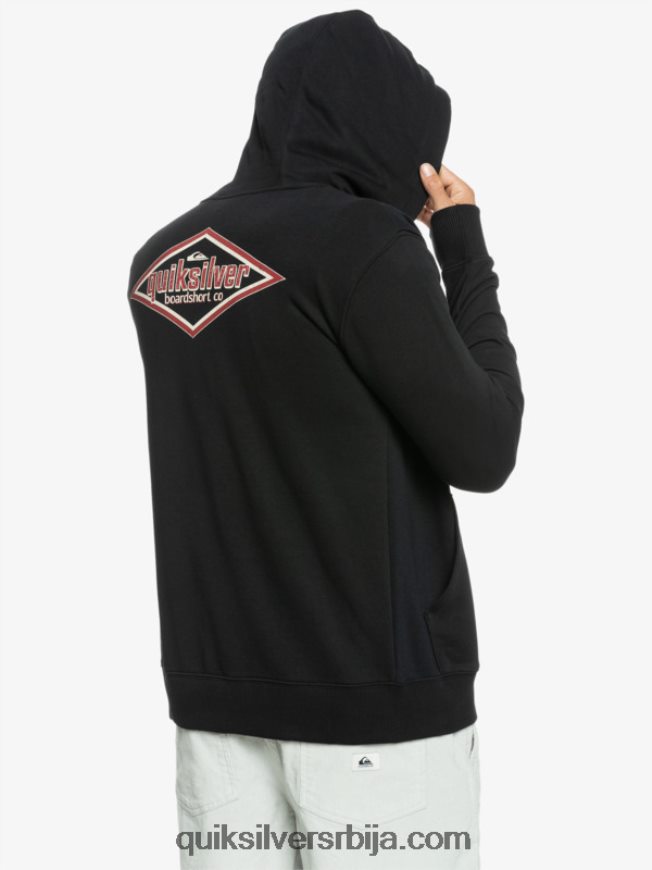 мушкарци Quiksilver речи дуксерица са рајсфершлусом црн Z824VN1149