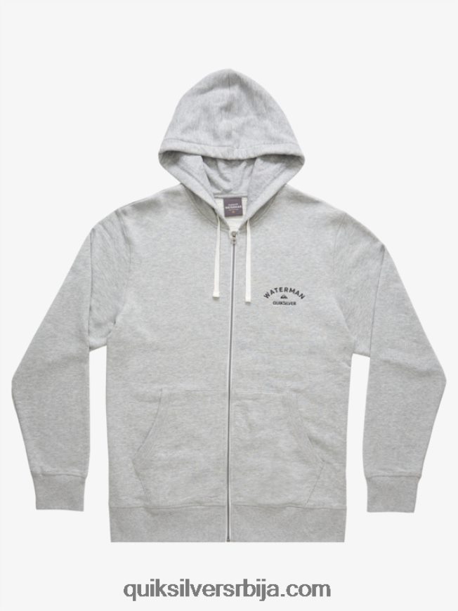 мушкарци Quiksilver Ватерман афтер сурф хоодие са рајсфершлусом светлосиви вресак Z824VN1419