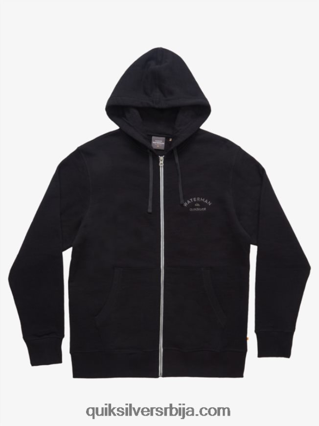 мушкарци Quiksilver Ватерман афтер сурф хоодие са рајсфершлусом црн Z824VN1420